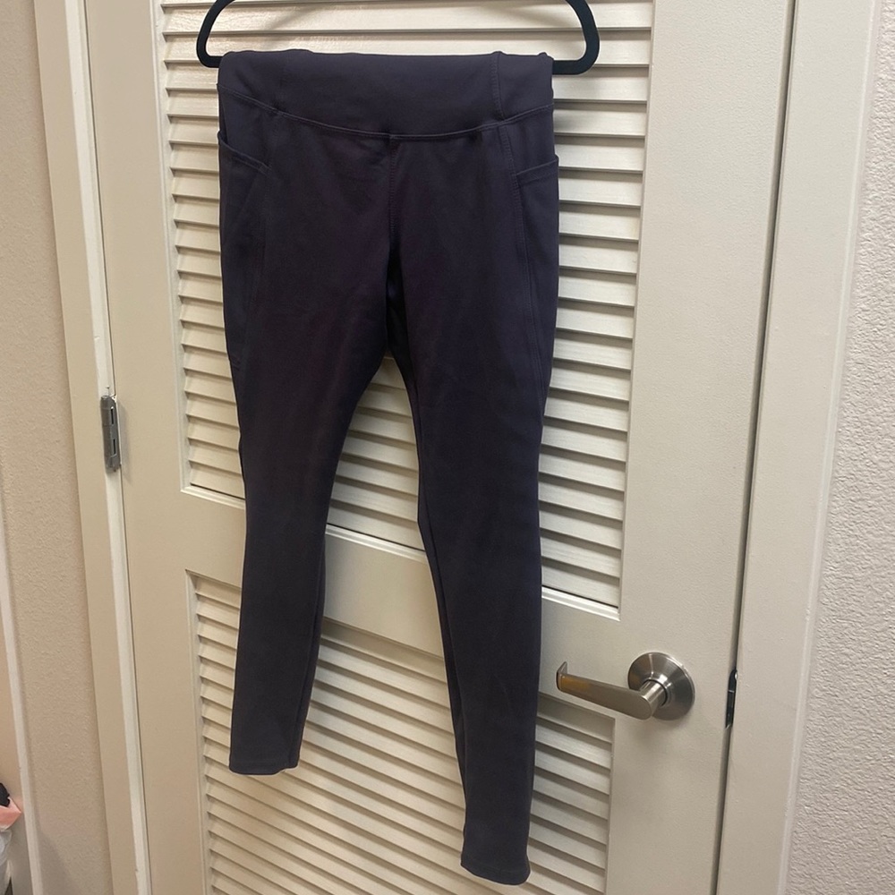 danksin medium athletic leggings with pockets dark purple